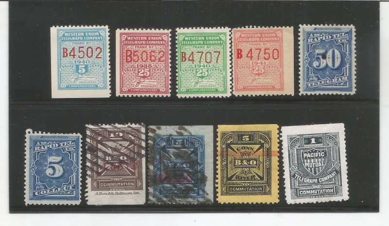 US TELEGRAPH STAMP COLLECTION