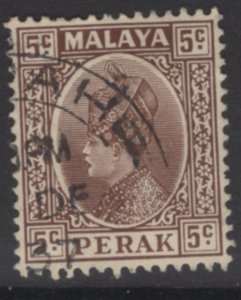 MALAYA PERAK SG91 1935 5c BROWN USED