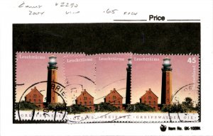 Germany, Postage Stamp, #2290 (4 Ea) Used, 2004 Lighthouse (AB)