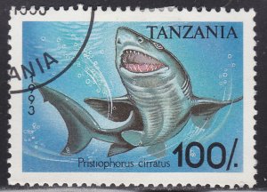 Tanzania 1140 Prisiophorus Cirratus Shark 1993