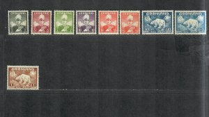 Greenland Sc#1-9 M/NH/VF, Cv. $90