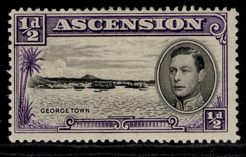 ASCENSION GVI SG38, ½d black & violet, M MINT. PERF 13½