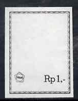 Indonesia 1966 Pres Sukarno 1r imperf proof of frame only...