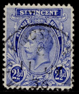 ST. VINCENT GV SG133a, 2½d bright blue, FINE USED.