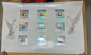 FULL PRINTER'S SHEET OF 1999-2000 CANADA MILLENNIUM DOVE - SCOTT #1812 -...