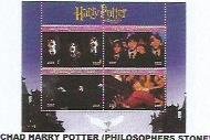 CHAD - 2021 - Harry Potter, Philosophers Stone - Perf 4v Sheet-Mint Never Hinged