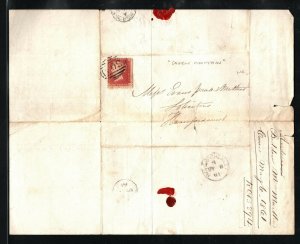 GB WALES Pembrokes Cover 1861 *Carew Mountain* Letter Wife LIGHTMAN Rare MS1732 