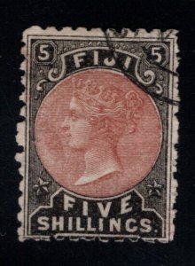 Fiji Scott 45 Used 5 Shilling Victoria beautiful 1882  stamp