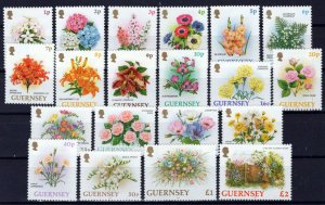 Guernsey 476//496 MNH Definitives Flowers Plants Nature ZAYIX 0524S0107M