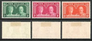 New Zealand SG570/72 1935 Silver Jubilee Set M/M