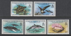 Turks and Caicos 380-384 Animals MNH VF