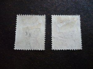 Stamps - Gold Coast - Scott# 38-39 - Used Part Set of 2 Stamps