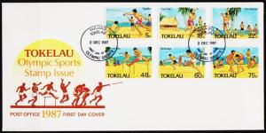 Tokelau. 1987 FDC. Tokelau Sports. Fine Used