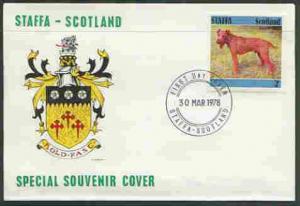 Staffa 1978 Irish Setter 2p from perf Dog set of 8, on co...