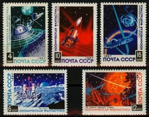 1967 Russia USSR 3403-3407 Space fiction in painting 3,00 €