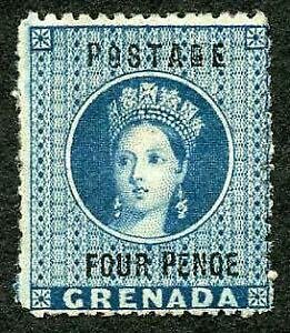 Grenada SG23 4d Blue wmk large star m/m Cat 140 pounds