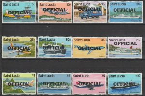 ST LUCIA 1963 SG O1/12 MNH