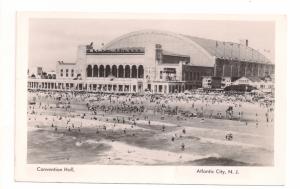 Atlantic City NJ white border RPPC CONVENTION HALL Mint 1930s Nice!