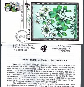 Pugh Designed/Painted Rue Anemone Flower FDC...79 of 80 created!