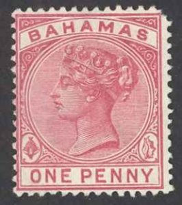 Bahamas Sc# 27 MH (a) 1884-1890 1p carmine rose Queen Victoria