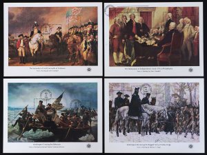 U.S. Used #1686 - 89 13c–31c Complete Set 4 Bicentennial Sheets. SOTN FDC!