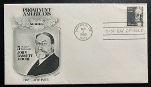 1966 Smyrna DE USA First day Cover FDC John Basset Moore Sc#1295 B