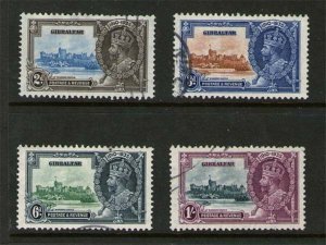 Gibraltar 1935 KGV Silver Jubilee Sc 100-103 set FU