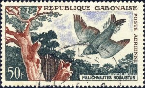 GABON - 1961 - YvertPA4 - 50fr Melichneutes robustus birds - VF Used°