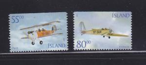Iceland 935-936 Set MNH Planes