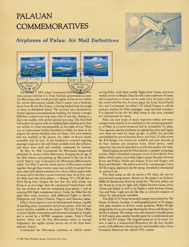 Palau C18-20 on Souvenir Page - Aircraft, Boeing 727