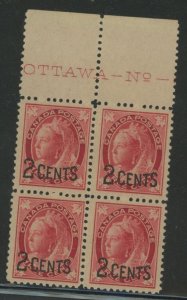 Canada #87 Mint (NH) Plate Block