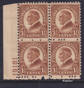 BOBPLATES US #633 Harding Lower Left Plate Block 19181 VF NH SCV= $110 *