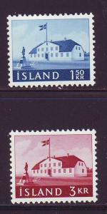 Iceland Sc 333-4 1961 Govt Buildings stamp set mint NH