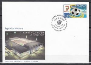 Moldova, Scott cat. 588. European Soccer issue on a First day cover. ^