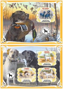 t7, Gabon MNH stamps 2019 hunting dogs hounds