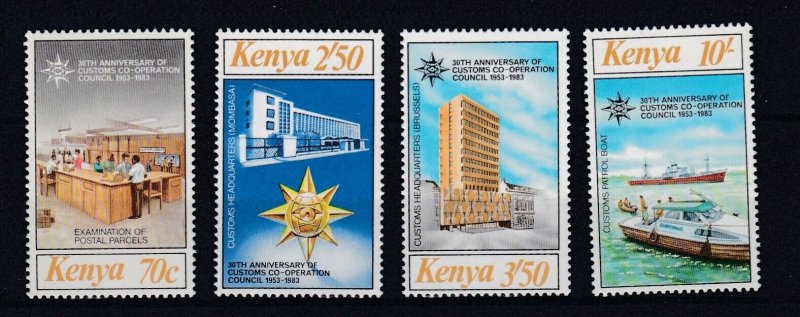 KENYA 1983  CUSTOMS CO OPERATION  SET OF 4   MNH 