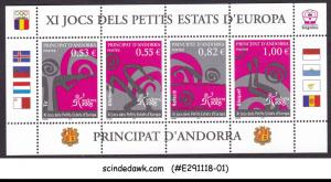 ANDORRA - 2005 11th GAMES OF SMALL STATES OF SPAIN MIN/SHT MNH