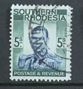 SOUTHERN RHODESIA 1937 DEFINITIVE 5/- SG52 USED