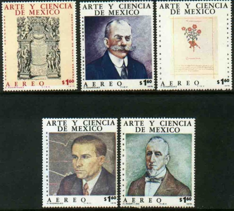 MEXICO C513-C517, Art & Science (Series 5) MINT, NH. VF.