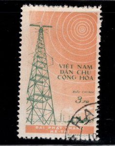North Viet Nam Scott 100 Used   Radio Tower stamp CTO