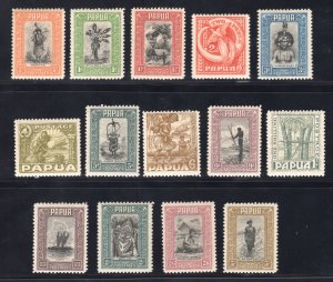 MOMEN: PAPUA NEW GUINEA SG #130-143 MINT OG H £240 LOT #67216