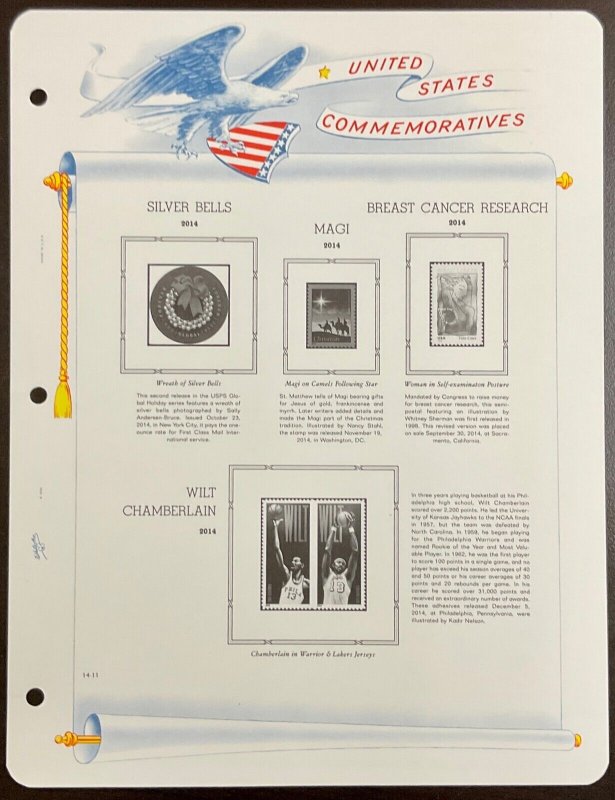 White Ace Historical Stamp Album Pages US Comm Simplified Supplement QS 2014 NEW