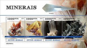 GUINEA BISSAU - 2023 - Minerals - Perf 4v Sheet - Mint Never Hinged