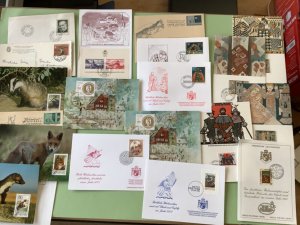 Liechtenstein postal stamps cards  38 items Ref A1419