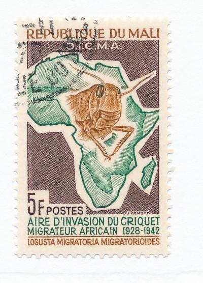   Mali 1964  Scott 58 CTO - Anti Locust campaign O.I.C.M.A.