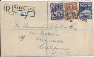 Magburaka, Gold Coast to Oceanside, Ca 1938 Registered (52521)