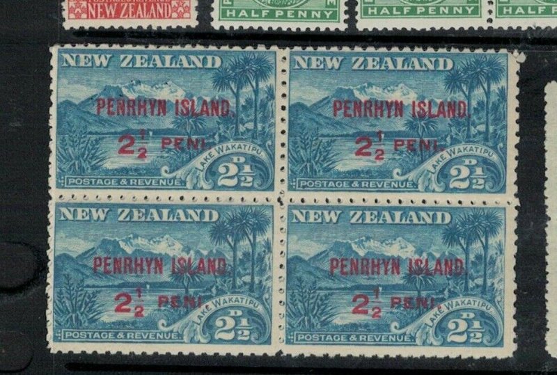 Penrhyn Island SG 1 Block of 4 MNH (5enb)