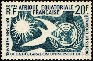 French Equatorial Africa #202  MNH - UN Human Rights (1958)