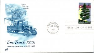 FDC 1987 SC #2246 Artcraft Cachet - Lansing, Mi - Single - F77177