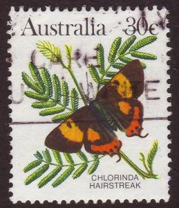 Australia 1983 Sc#875A, SG#792a 30c Chlorinda Hairstraek Butterfly USED